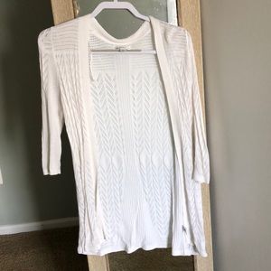 White cardigan